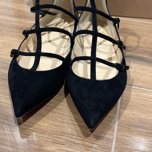Louboutin velour strap flat shoes size 37 or 7 - Picture 7 of 10